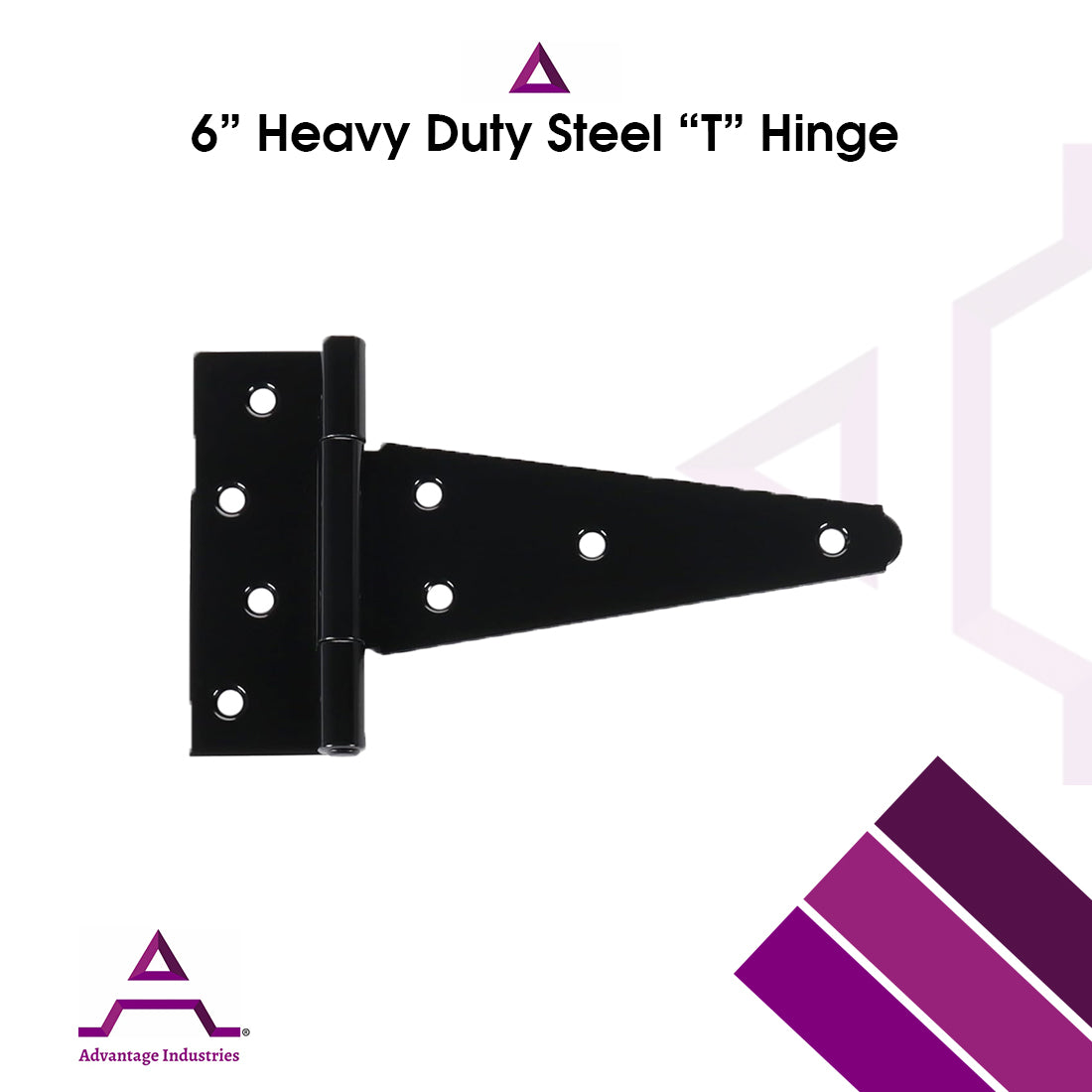 Advantage Industries 6" Heavy Duty Steel "T" Hinge (AD2008)