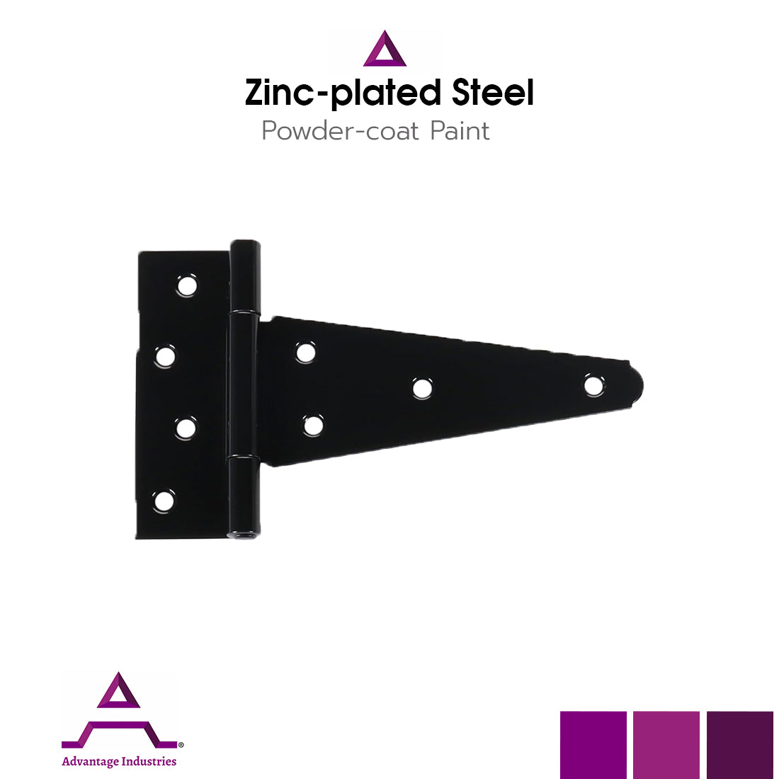 Advantage Industries 6" Heavy Duty Steel "T" Hinge (AD2008)