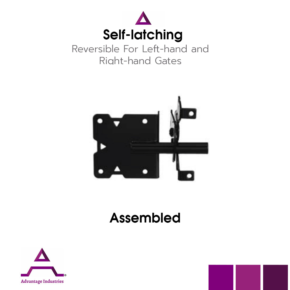 Advantage Industries Pad-Lockable Self-Latching Latch (AD1002)