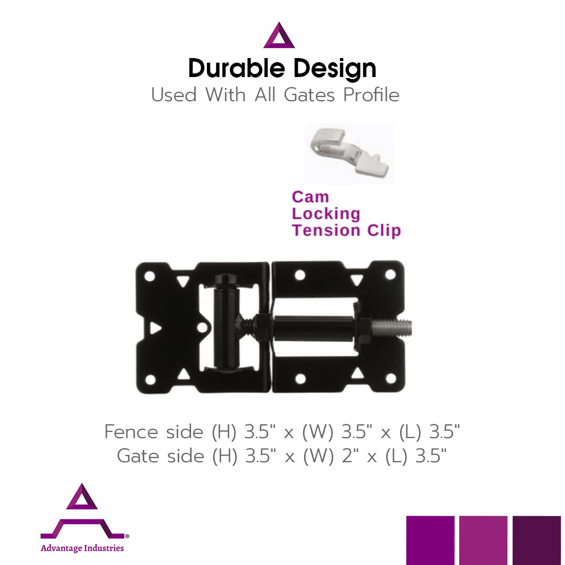Advantage Industries "Long Leg" Stainless Steel Self-Closing/Non Self-Closing Hinge (AD1008)