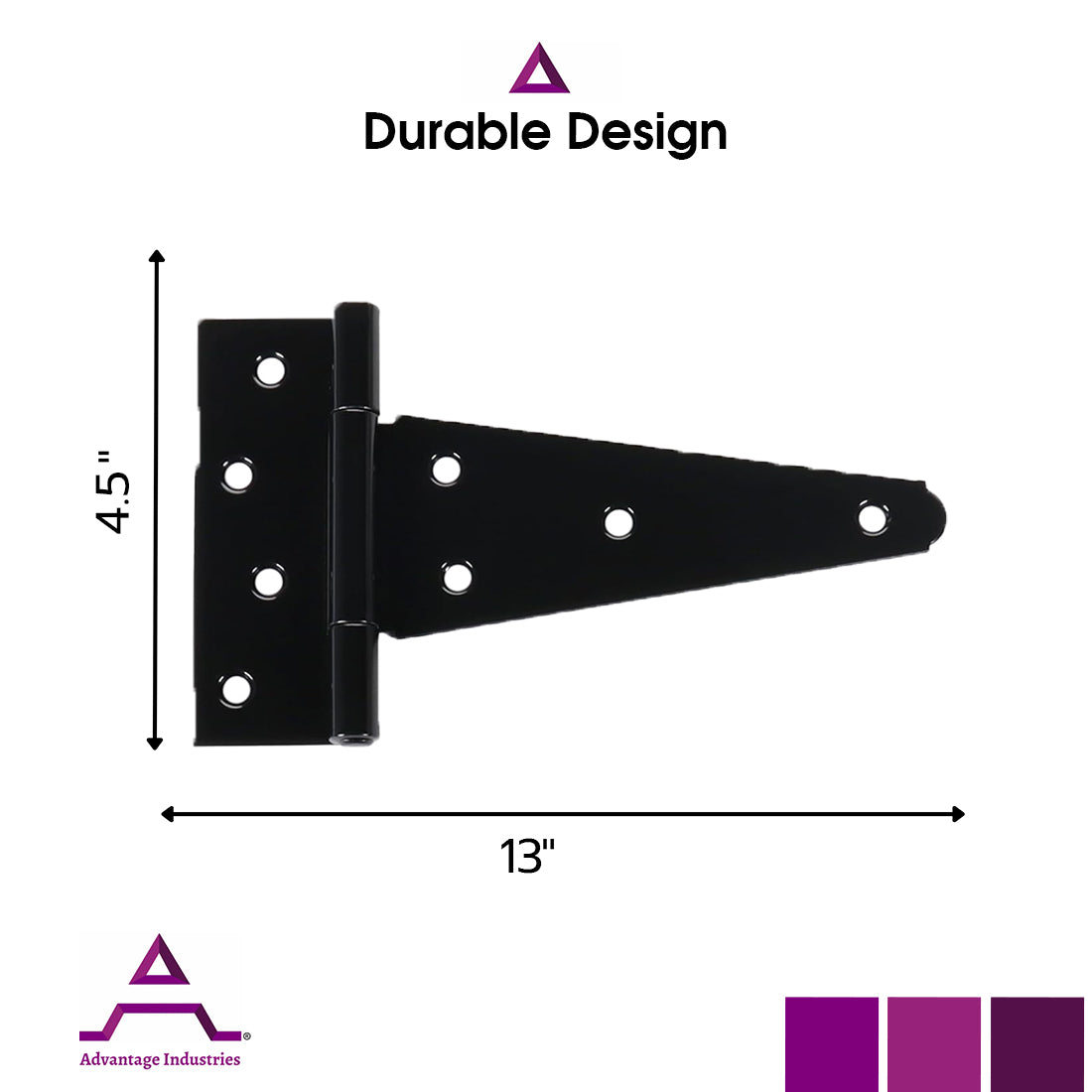 Advantage Industries 6" Heavy Duty Steel "T" Hinge (AD2008)