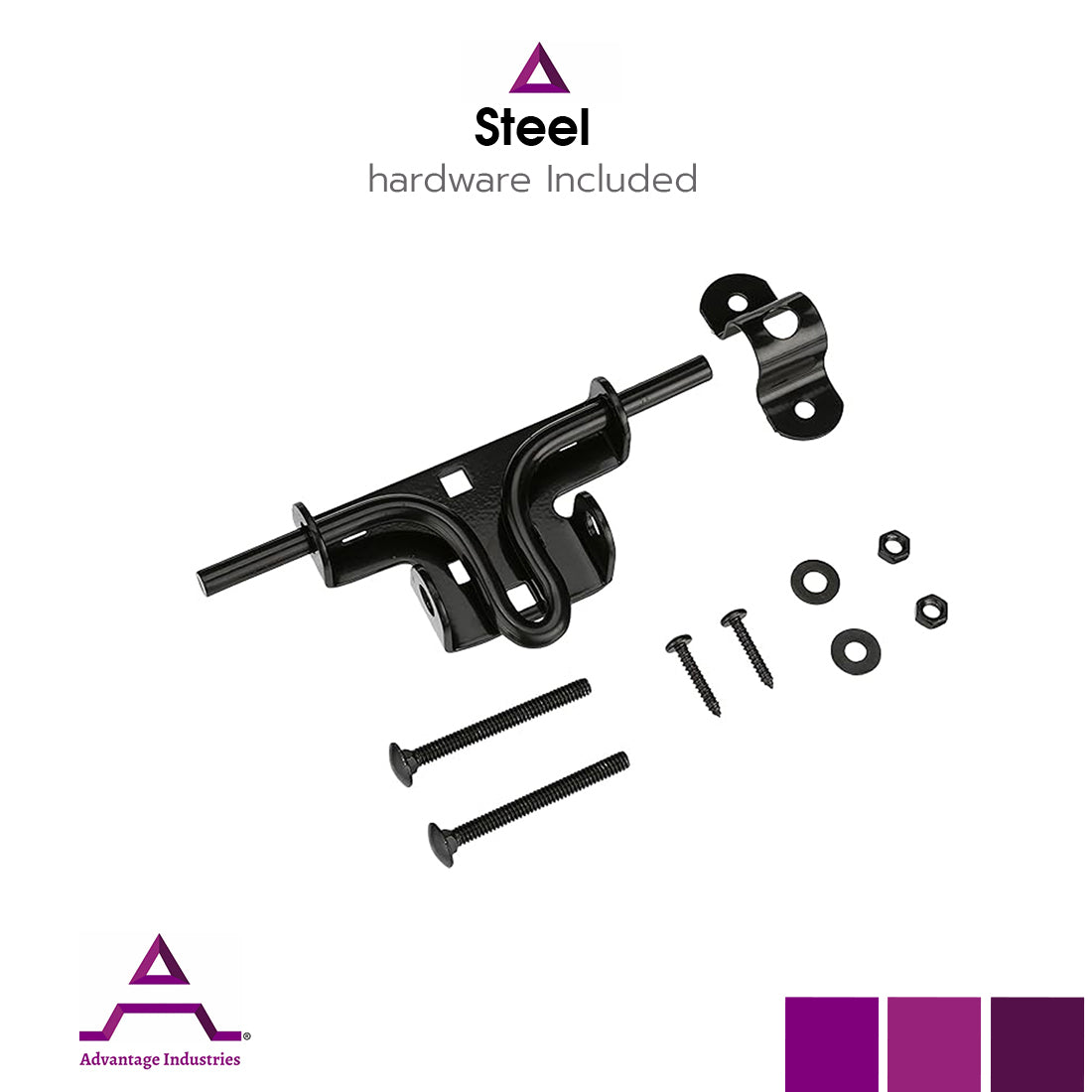 Advantage Industries Pad-Lockable Slide Bolt Latch (AD2012)