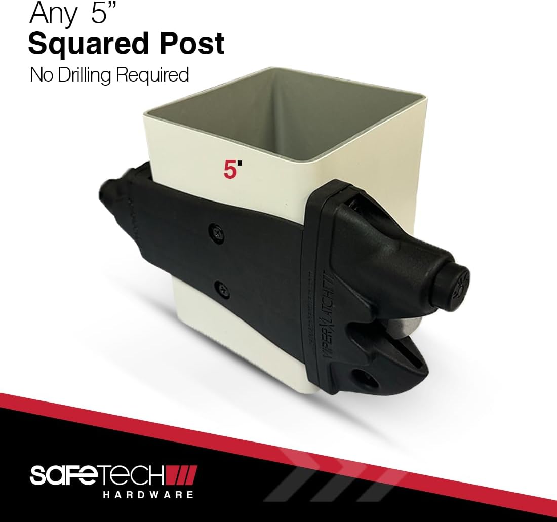Safetech Hardware 5" Two-Sided Gate Latch for Vinyl/PVC (VIPERX5-5")