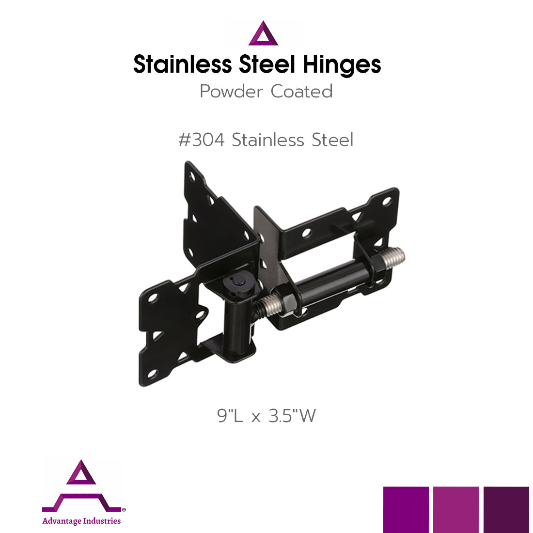 Advantage Industries Two-Sided Attachment Self-Closing Hinge (AD1001)