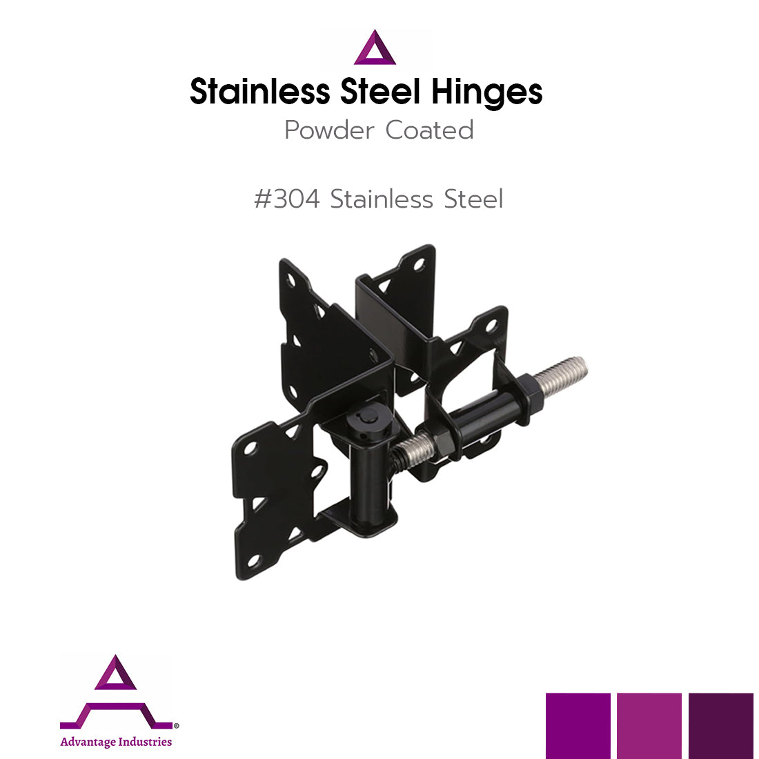Advantage Industries 3-Sided Stainless Steel Self-Closing/Non Self-Closing Hinge (AD1007)