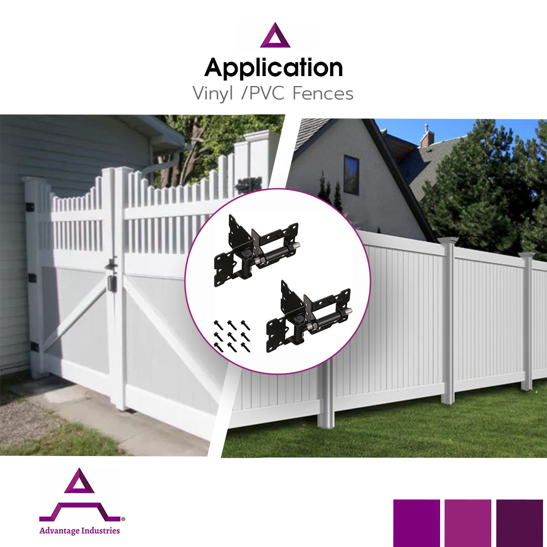 Advantage Industries Two-Sided Attachment Self-Closing Hinge (AD1001)