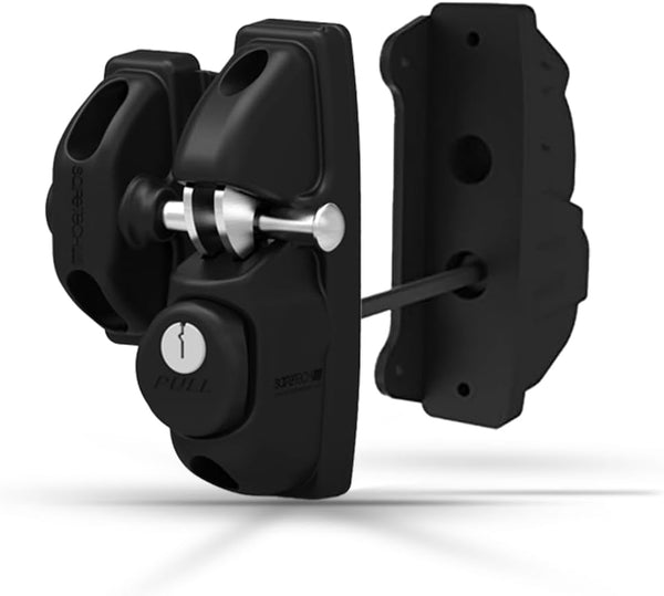 Safetech Hardware Two-Sided Keyed Alike Gravity Gate Latch