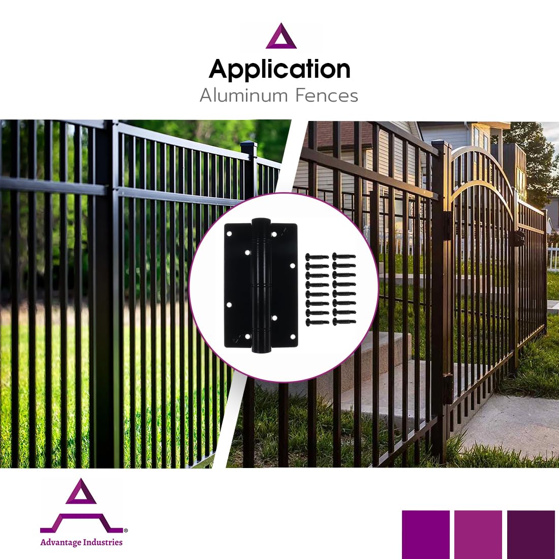 Advantage Industries Extruded Self-Closing Gate Hinge (AD4001)